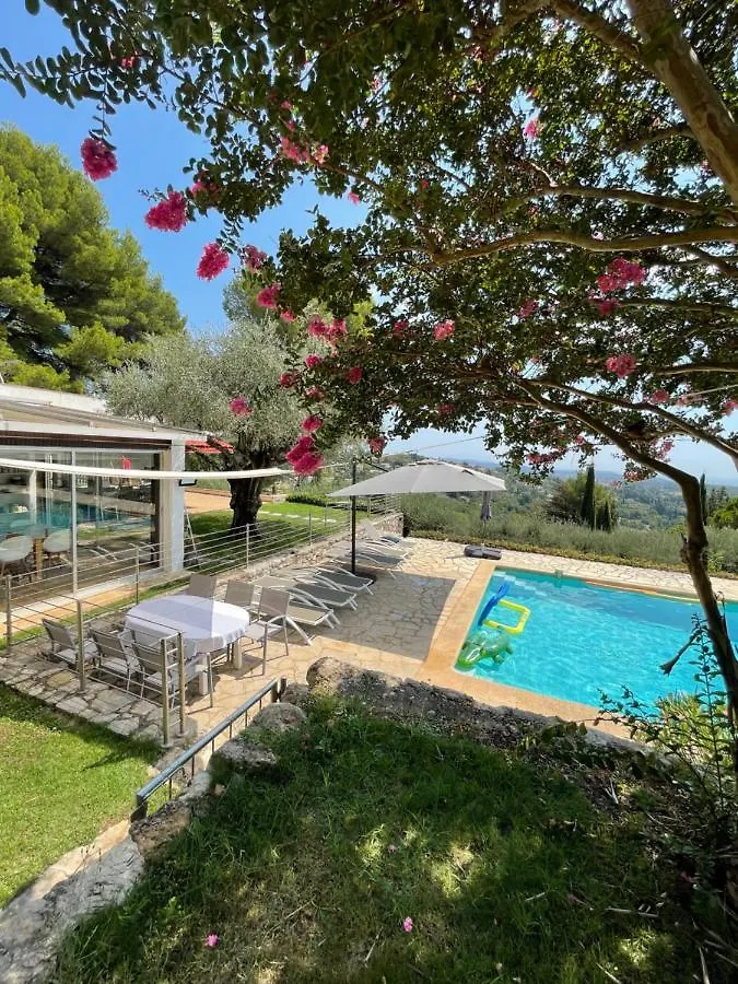 Villa Atypique - Vue Mer Et Piscine Chauffee Grasse