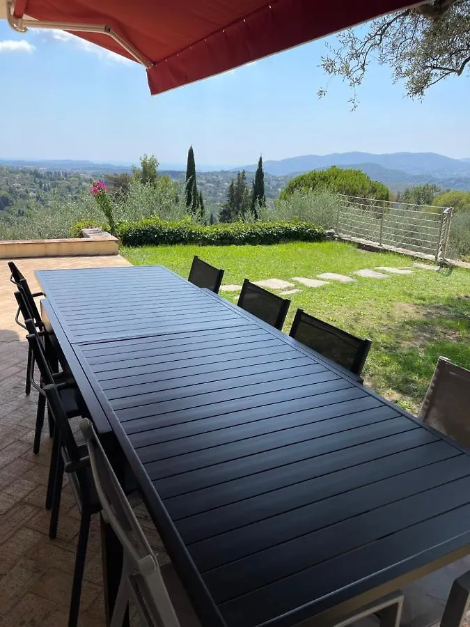Villa Atypique - Vue Mer Et Piscine Chauffee Grasse