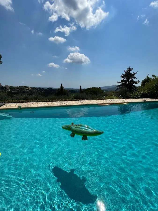 Villa Atypique - Vue Mer Et Piscine Chauffee Grasse